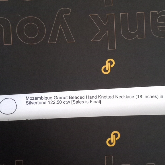 MOZAMBIQUE GARNET BEADED HAND KNOTTED NECKLACE - Picture 7 of 7